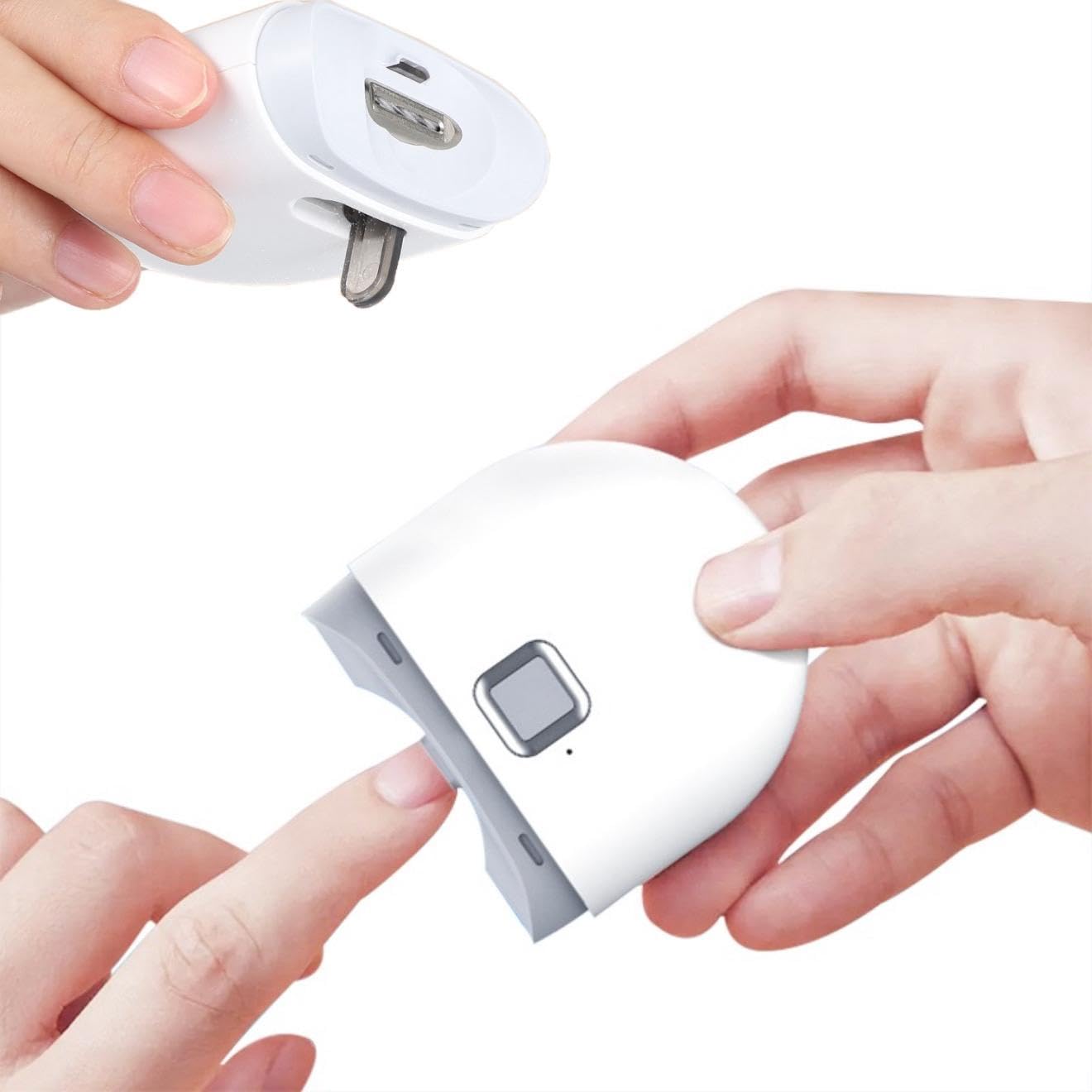 Electric Nail Clipper – Rechargeable Automatic Nail Trimmer with LED Light, Quiet & Safe Baby Nail File, Professional Electric Nail Cutter for Adults & Babies