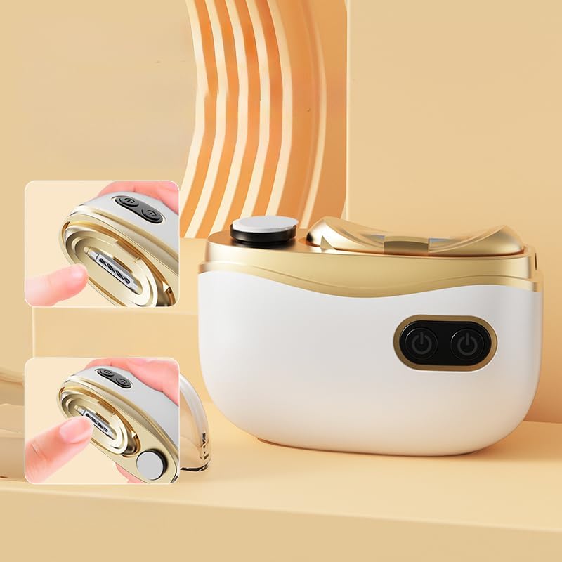 2-in-1 Electric Nail Clipper – Rechargeable Automatic Nail Trimmer with Curved Blade, Quiet & Safe for Babies, Kids & Adults, Portable Nail Care Tool (3 Colors)