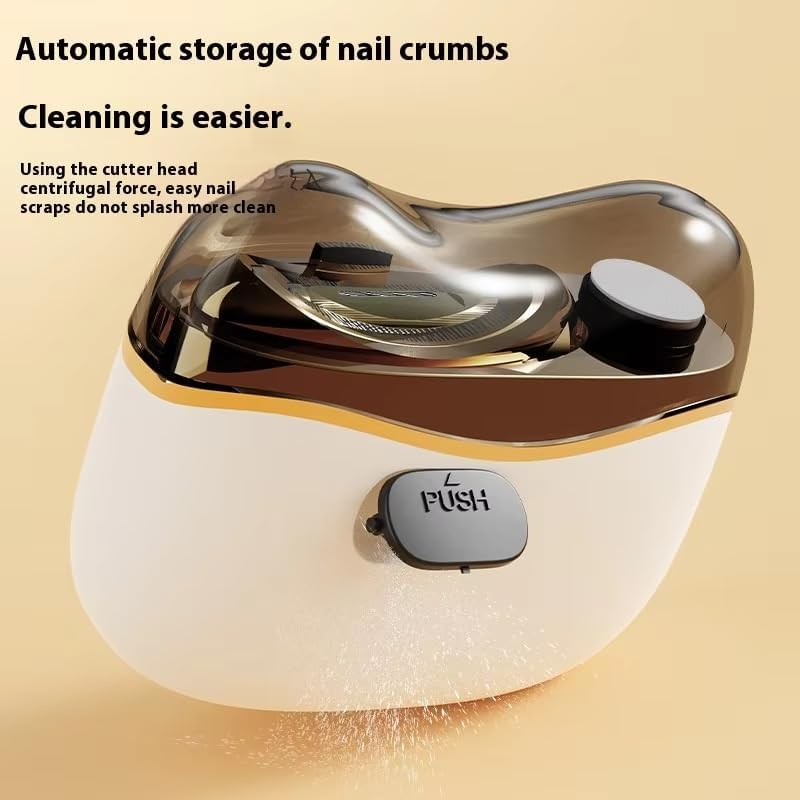 2-in-1 Electric Nail Clipper – Rechargeable Automatic Nail Trimmer with Curved Blade, Quiet & Safe for Babies, Kids & Adults, Portable Nail Care Tool (3 Colors)